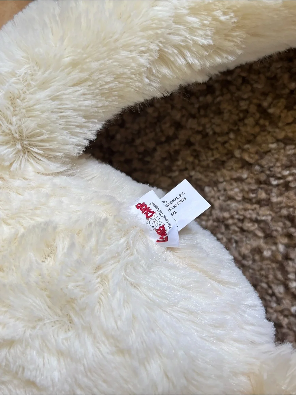 20” LambChop Plush with Red Mittens with Squeaker Dog Toy